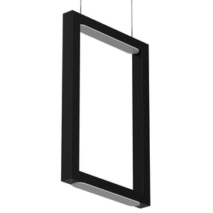 Dimmable LED Rectangle Pendant Chandelier Ceiling Light Fixture, 18W, 3000K, 900LM, For Living Room Dining Room Office Room