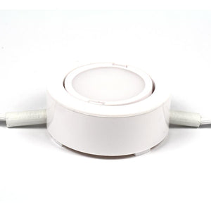 LED Puck Light 3-Piece Kit Direct Plug-In, Dimmable, 3x3.5 Watts, 420 Lumens, White Trim