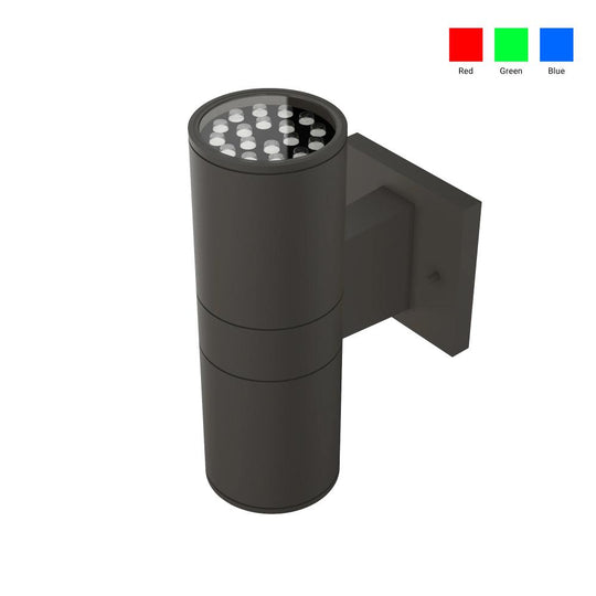 LED Up & Down Light Cylinder, 2X36W, AC100- 277V, Light Bronze, Double Side
