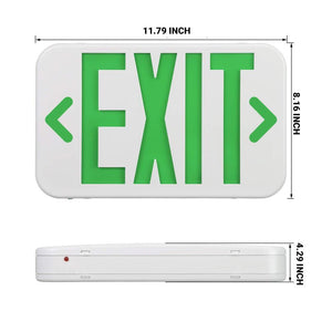 Emergency Light Exit Sign , 4W , Green , UL Listed