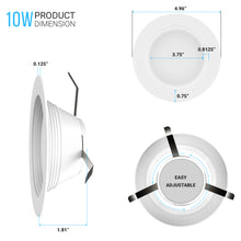 Load image into Gallery viewer, 4 inch LED Downlights / Can Lights, Dimmable, Recessed Ceiling Light Fixture, 10W, Retrofit, CRI 90+