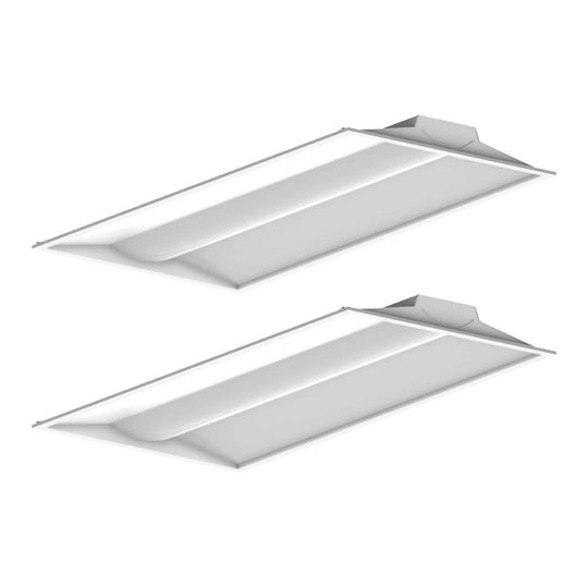2x4 Dimmable LED Troffer, 50W, 4000K(Natural White), 6250LM, Drop Ceiling Panel Light 2-Pack