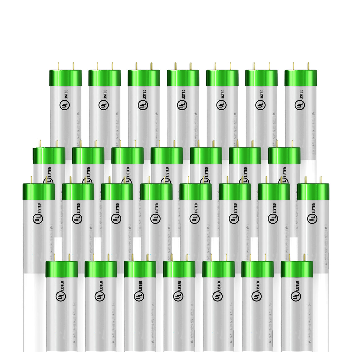 T8 4ft LED Tube/Bulb - Glass 18W 1800 Lumens 5000K Frosted, G13 Base, Single Ended Power - Ballast Bypass