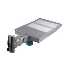 Load image into Gallery viewer, LED Pole Light with Dusk to Dawn Photocell, 300W/240W/200W Wattage Adjustable, 5700K, 133 LM/W, Universal Mount (Adjustable Slip Fitter + Wall Mount), Silver, IP65 Waterproof, AC100-277V, LED Parking Lot Lights - Outdoor Commercial Area Street Lighting,