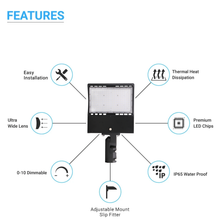 Load image into Gallery viewer, LED Pole Light Heads 150 Watt 5700K Black AM, LED Parking Lot Lights - LED Area Light