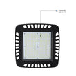 Load image into Gallery viewer, 240W Square UFO LED High Bay Light ; AC100-277V ; 5700K Black