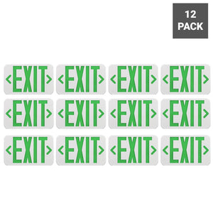 Emergency Light Exit Sign , 4W , Green , UL Listed