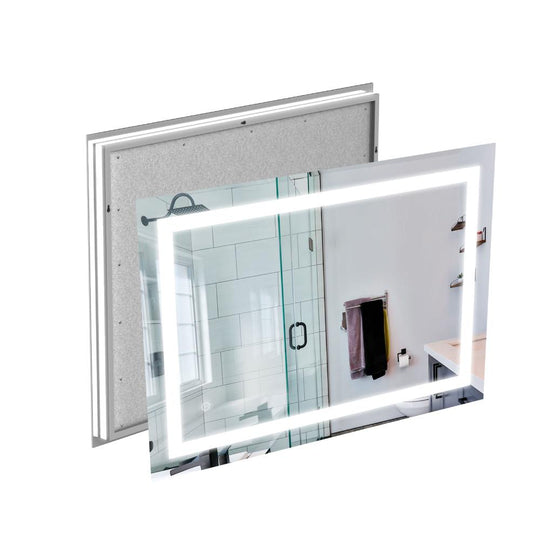 Backlit LED Lighted Mirror with Touch Switch Control, Defogger and CCT Remembrance, Accord Style