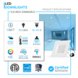 Load image into Gallery viewer, 6-inch Dimmable LED Square Downlight, Recessed Ceiling Light Fixture, 12W, Kitchen Lights