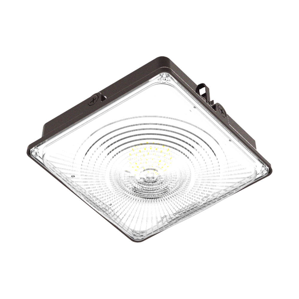 LED Canopy Light 75W 5700K Daylight 9750LM IP65 Waterproof 0-10V Dim 120-277VAC UL Listed Surface or Pendant Mount, for Gas Stations Outdoor Area Light, Black