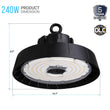 Load image into Gallery viewer, Round UFO LED High Bay Lights, 240W, 5700K, 36000 LM, IP65 Waterproof, LED Warehouse Lights