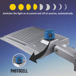 Load image into Gallery viewer, LED Pole Light with Dusk to Dawn Photocell, 300W/240W/200W Wattage Adjustable, 5700K, 133 LM/W, Universal Mount (Adjustable Slip Fitter + Wall Mount), Silver, IP65 Waterproof, AC100-277V, LED Parking Lot Lights - Outdoor Commercial Area Street Lighting,