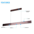 Load image into Gallery viewer, Linear LED Pendant Mount Lighting Fixture in Brushed brown Body Finish, 52W, 3000K, 2600LM, Dimmable