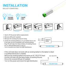 Load image into Gallery viewer, T8 4ft 18W LED Tube Glass 5000K Clear Plug N Play (Check Compatibility List; Not Compatible with all ballasts)