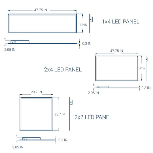 2x4 LED Backlit Flat Panel Light, 5000K, 50W, 175 Watt Replacement, AC100-277V, Dimmable, DLC Listed, Drop Ceiling LED Lights(4-Pack)