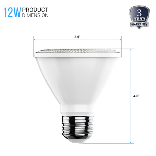 LED Bulb - PAR30 Short Neck - 5000K - Day Light White -12 Watt - 75 Watt Equivalent High CRI 90+
