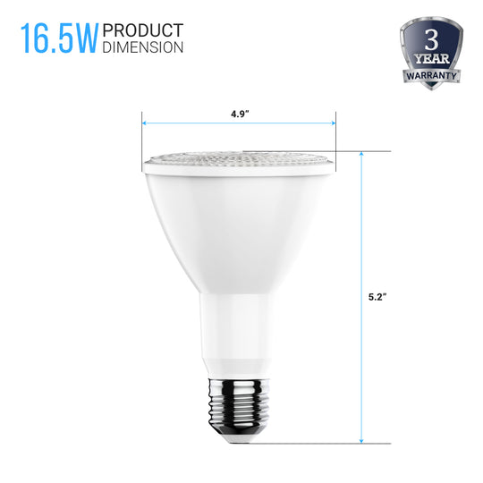 LED PAR38 - 16.5 Watt 3000K - 1200LM High CRI 90+