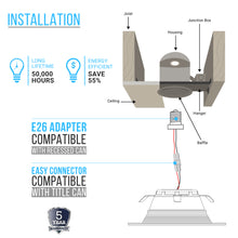 Load image into Gallery viewer, 4 inch LED Downlights / Can Lights, Dimmable, Recessed Ceiling Light Fixture, 10W, Retrofit, CRI 90+