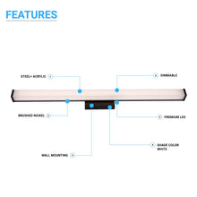 Load image into Gallery viewer, LED Vanity Light Bar Fixture, Rectangle Shape, CCT Changeable (3000K/4000K/ 5000K), LED Wall Mounting Vanity Light
