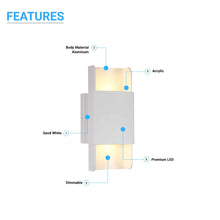 Load image into Gallery viewer, Indoor Wall Sconces, 11W, 3000K (Warm White), CRI: 80+, Dimmable. Living Room Wall Lighting