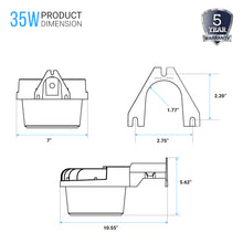 Load image into Gallery viewer, LED Dusk to Dawn Light, 35W  120-277V, 5700K Bronze, With Photocell