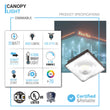 Load image into Gallery viewer, LED Canopy Light 35W 5000K Daylight 4550LM IP65 Waterproof 0-10V Dim 120-277VAC UL Listed Surface or Pendant Mount, for Gas Stations Outdoor Area Light, Black