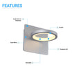 Load image into Gallery viewer, 1-Ring Light, Rectangular Wall Sconce, 8W, 3000K, 290LM, Dimmable