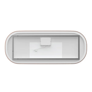 26 X 63 Inch LED Lighted Dressing Mirror with Rose Gold Frame, Touch Sensor Switch and CCT Remembrance, Realx Style