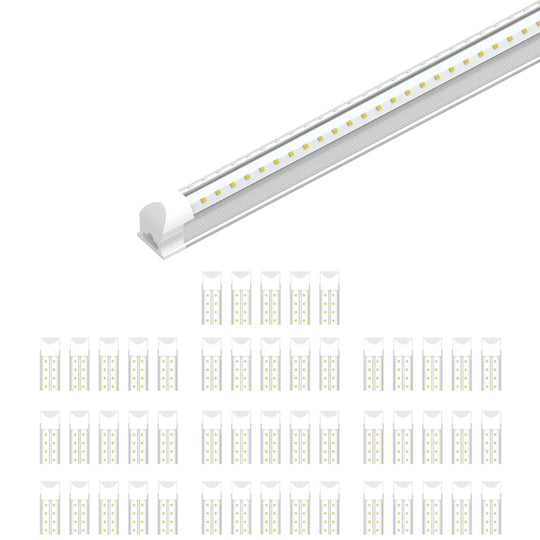 T8 4ft V Shape LED Tube 30W Integrated 6500k Clear 4000 Lumens