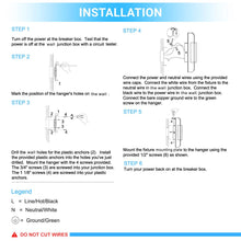 Load image into Gallery viewer, Indoor Wall Sconces, 11W, 3000K (Warm White), CRI: 80+, Dimmable. Living Room Wall Lighting