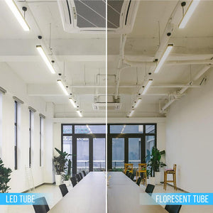 T8 8ft LED Tube 40W 5600  Lumens Single Pin 4000K Frosted