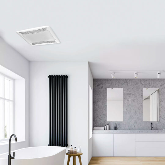 Bathroom Exhaust Fan, 50 CFM, 2.5 Sones, ETL Listed, Ceiling Mounted