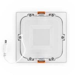 4" Ultra Thin Square LED Recessed Lighting with Junction Box, 9W, 650lm, Damp Location, Dimmable Recessed Lights