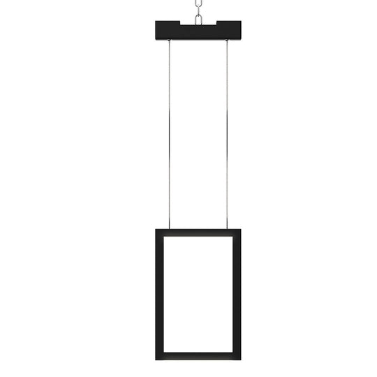 Dimmable LED Rectangle Pendant Chandelier Ceiling Light Fixture, 18W, 3000K, 900LM, For Living Room Dining Room Office Room