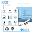 Load image into Gallery viewer, Cylinder Shape Integrated LED Bath Bar Light, 4000K (Cool White), Dimmable, ETL Listed, LED Vanity Light