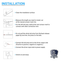 Load image into Gallery viewer, 12V LED Strip Lights, 192 Lumens/ft, IP20, LED Tape Light with DC Connector