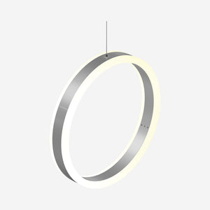 Ring 1-Light LED Unique Design Pendant, 34W, 3000K (Warm White), 1028LM, Dimmable, Aluminum Body Finish, Pendant Mounting