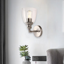 Load image into Gallery viewer, Bell Shape Wall Sconce Lighting Fixture, Brushed Nickel Finish, E26 Base, UL Listed for Dry Location, 3 Years Warranty