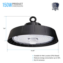 Load image into Gallery viewer, High Bay LED Light UFO LED 150W 5700K with Motion Sensor