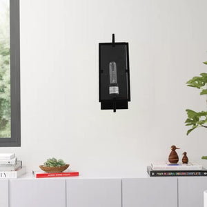 Matte Black Wall Sconce Light, UL Listed for Damp Location, E26 Base, 3 Years Warranty