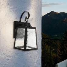 Load image into Gallery viewer, 12W LED Outdoor Wall Lantern Fixture with Water Glass Shade, 4000K (Cool White), Dimmable, ETL Listed