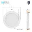 Load image into Gallery viewer, 4-Inch LED Recessed Downlight with Junction Box, 9W, 650lm, Damp Location, Dimmable, Ultra-Thin Ceiling Panel Down Light
