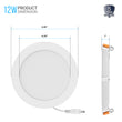 Load image into Gallery viewer, 6&quot; Ultra-Thin Led Recessed Ceiling Lights, 12W, 900lm, Triac Dimmable, Damp Location, LED Downlight with Junction Box