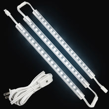 Load image into Gallery viewer, Under Cabinet Linkable Light Bar, Direct Plug-In, 12 Inch, 3-Piece Kit, 3x3.6 Watt, White, 330 Lumens