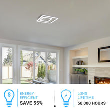 Load image into Gallery viewer, Bright White - Indoor Square Ceiling Lights - 45W - 3000K-6500K - 2250LM - Dimmable - Simple Close to Ceiling Fixtures - 2- Square Shape