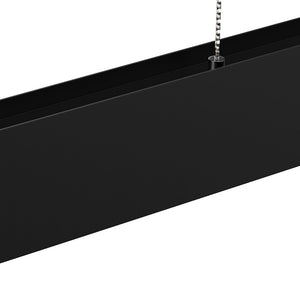 Integrated LED Linear Chandelier Light Fixture In Matte Black Body Finish - 9W - 3000K(warm white) - 450LM - Dimmable