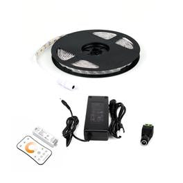 Tunable White LED Strip Light/Tape Light - High-CRI - 12V - IP20 - 378 Lumens/ft with Power Supply and Controller (KIT)