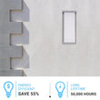Load image into Gallery viewer, 20W Modern LED Outdoor Wall Sconce, Painted Silver Finish, ETL Listed - Wet Location