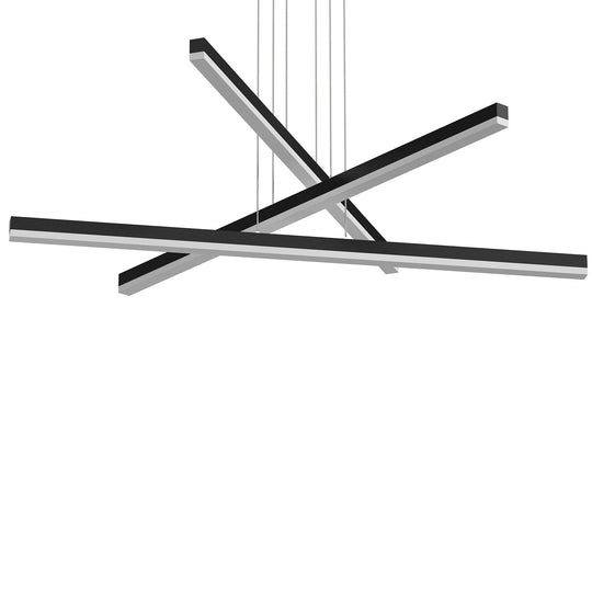 3-Lights, Linear Chandelier, 119W, 3000K, 3718LM, Dimmable, Pendant Mounting, 39.4''×71'' Wide