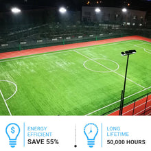 Load image into Gallery viewer, 150 watt LED Flood Light, 5700K, AC100-277V, Bronze, 525 Watt Replacement, For Stadium, Lawn, Playground, Yard, Garden